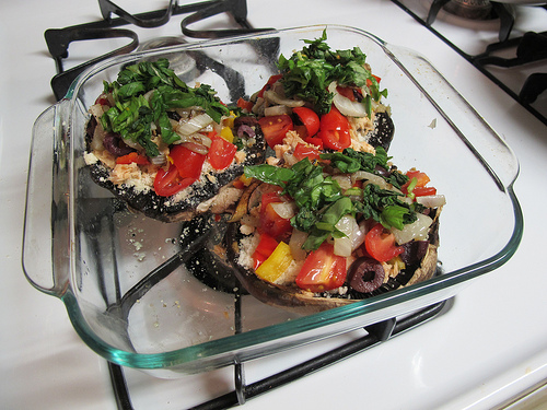 Supreme Portabella “Personal Pan” Pizza with Salmon (and a Science Lesson on the Side)