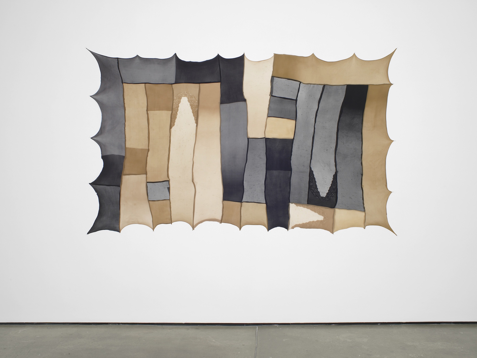  Alexandra Bircken, Mixed Race, 2012, 90% nylon, 10% elastane, fabric stiffener, 142.5 x 239 cm. Image courtesy Herald St, London